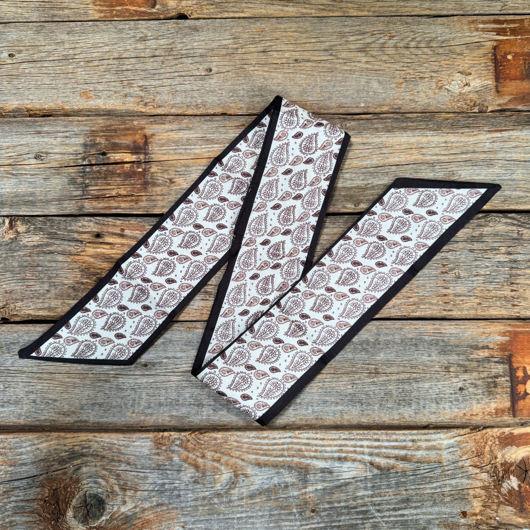 Black and Brown Western Skinny Mini Wild Rag