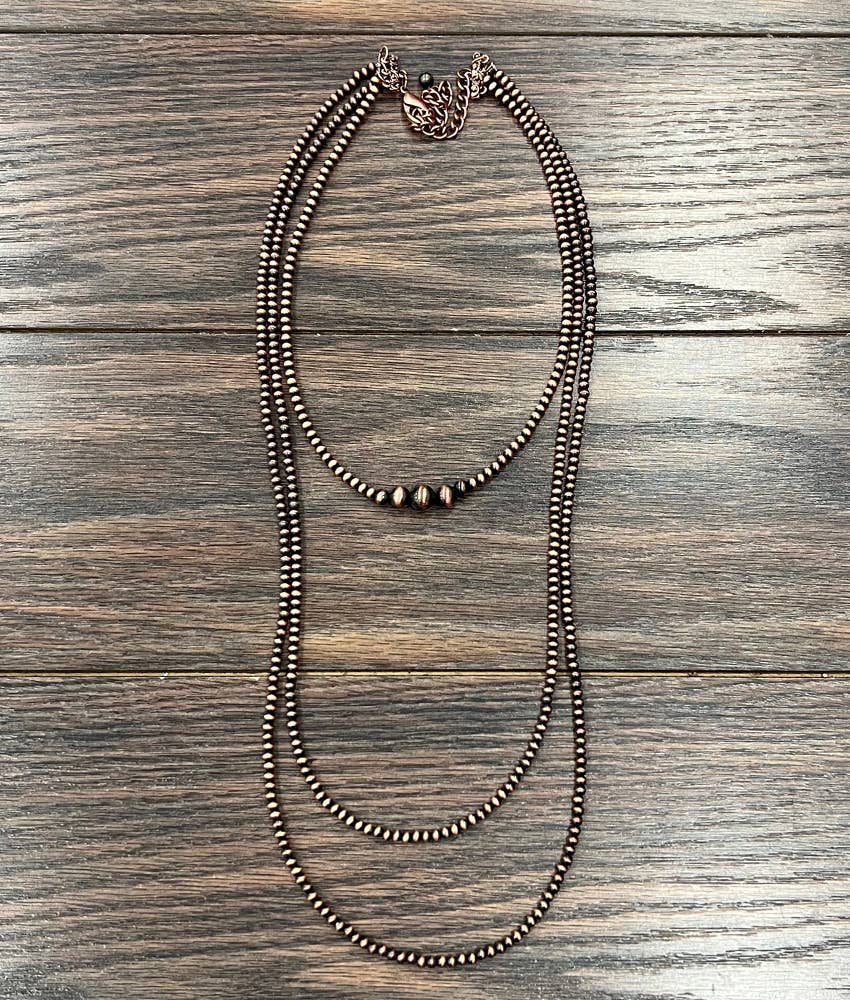 Handmade Copper Navajo Bead Necklace