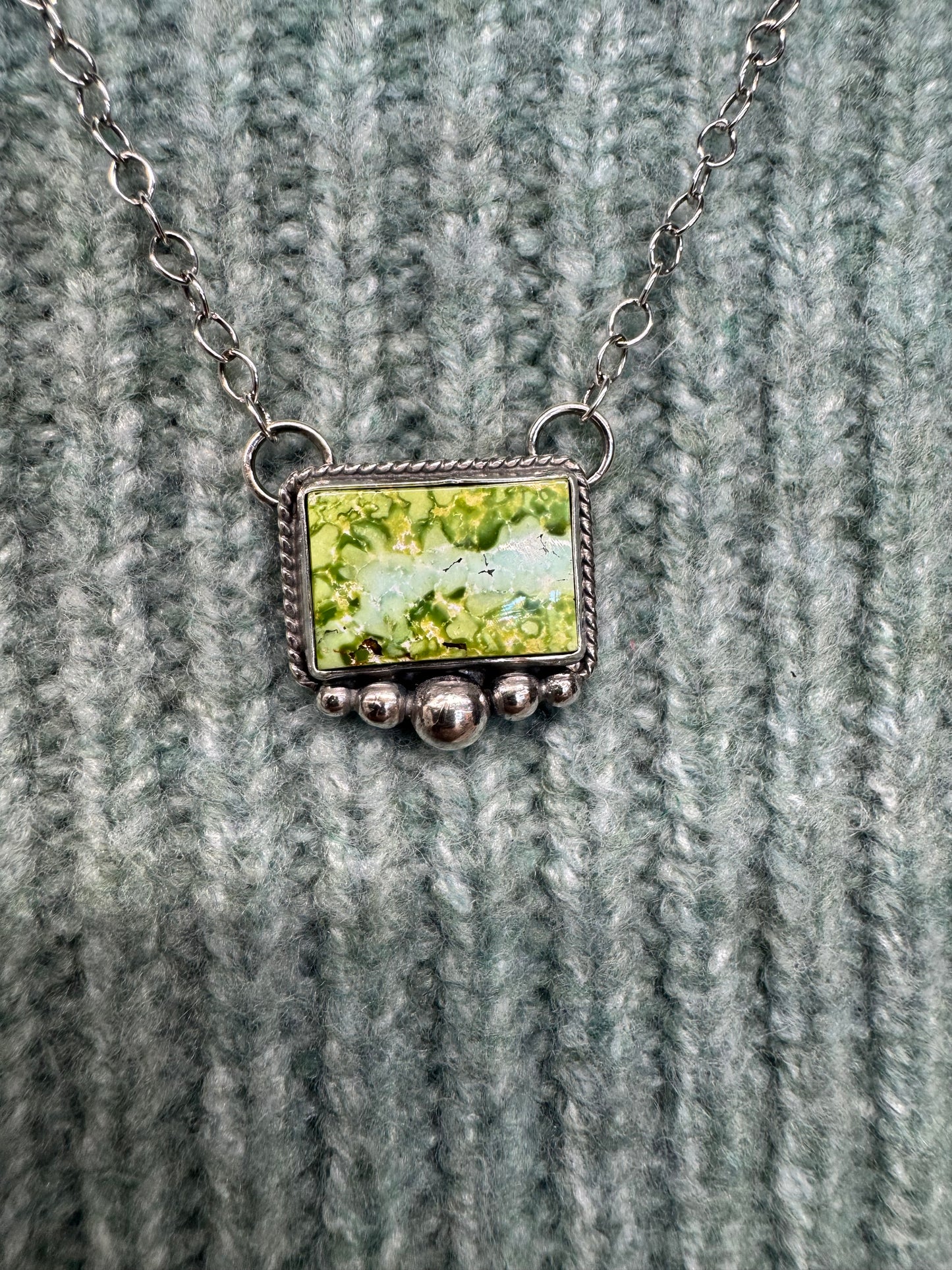 Turquoise Mountain Bar Necklace