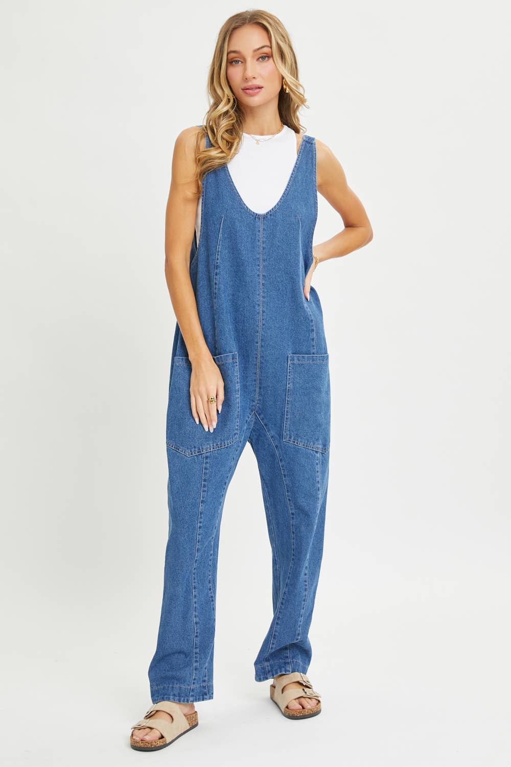 One and Done Denim Jumpsuit