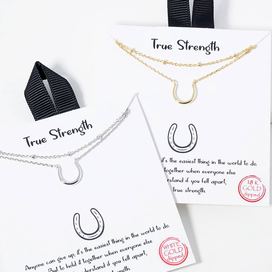 Horse Shoe Double Layer Necklace