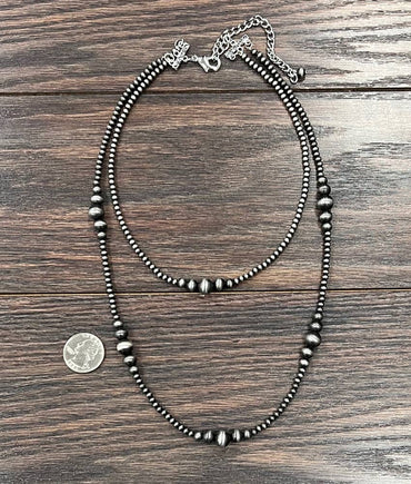 22" Western Bead 2-Strand Necklace