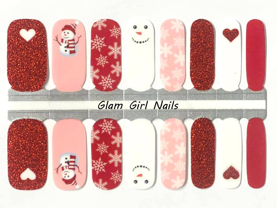 Snowman Sparkle Nail Wraps