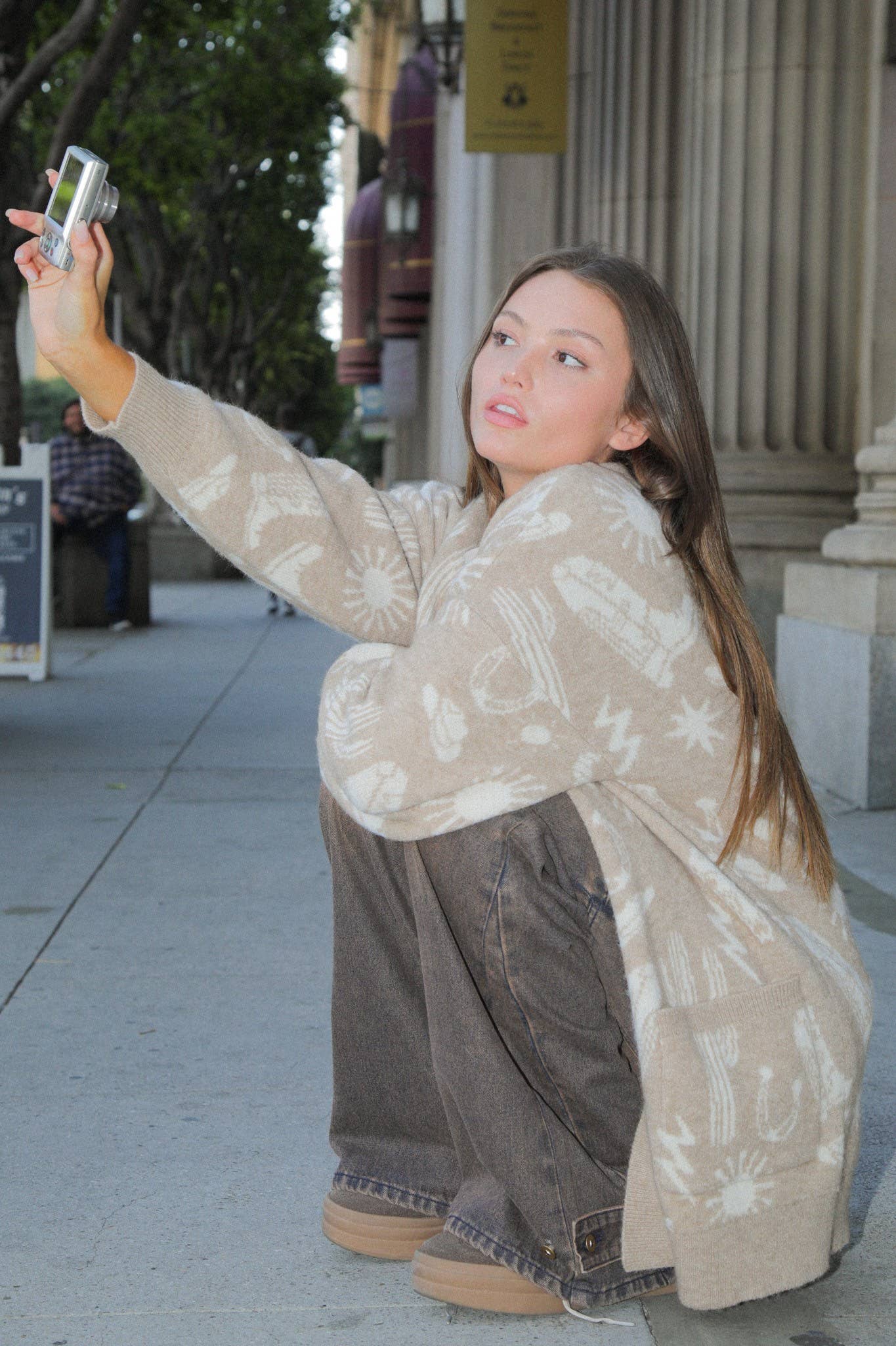 Oversized Western Cardigan