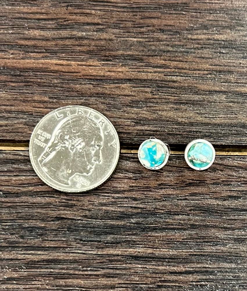 6mm Round Gemstone Stud Earrings