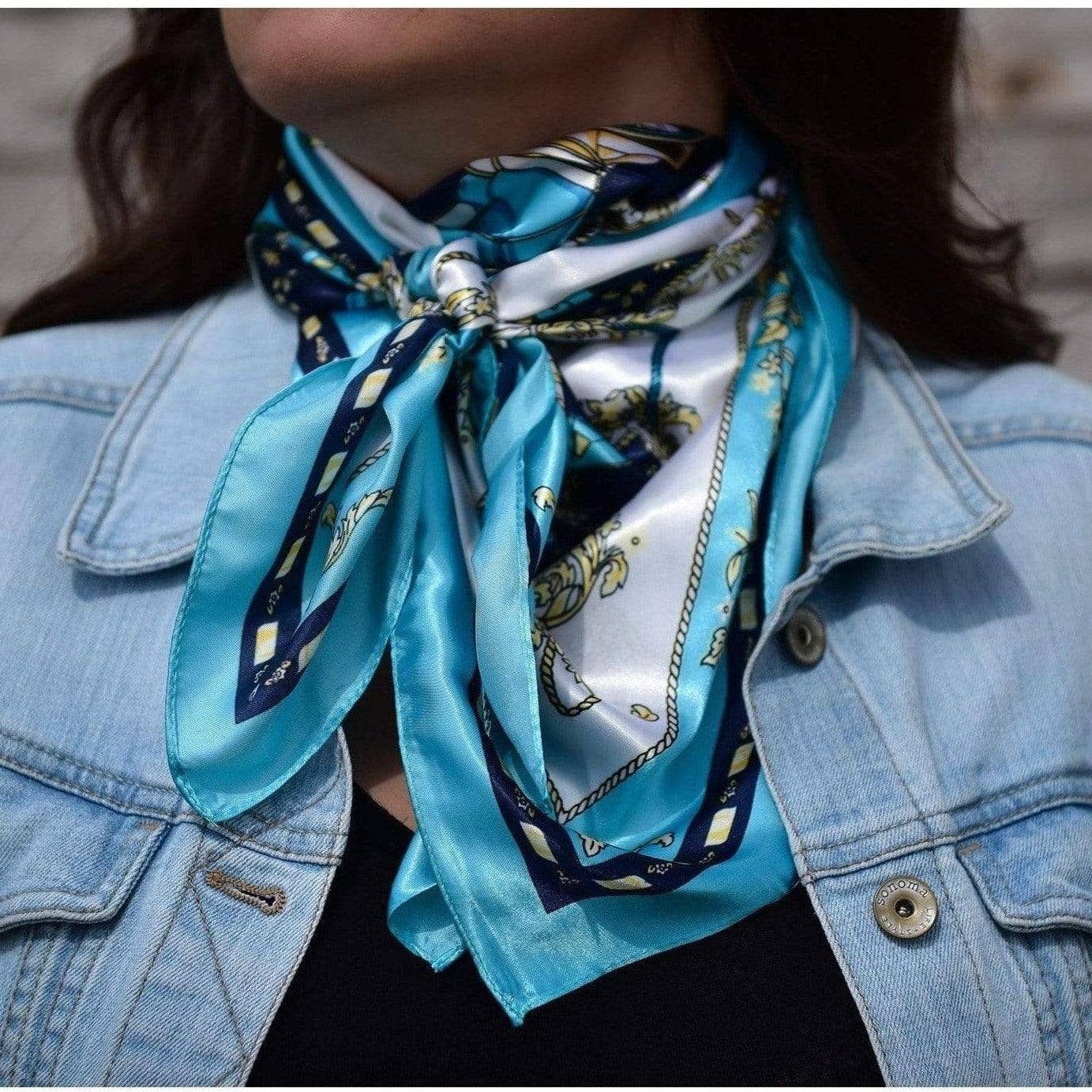Ornate Turquoise Wild Rag