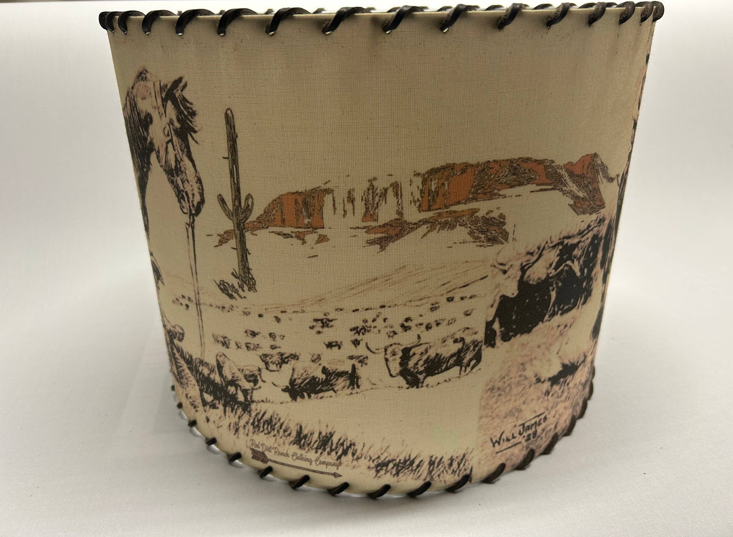 Lampshade Will James on the Plains Antique