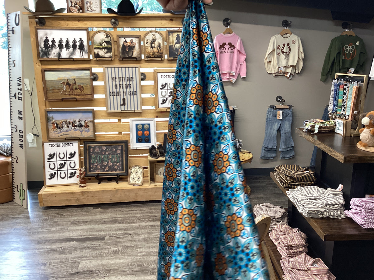Blue & Orange Wild Rag