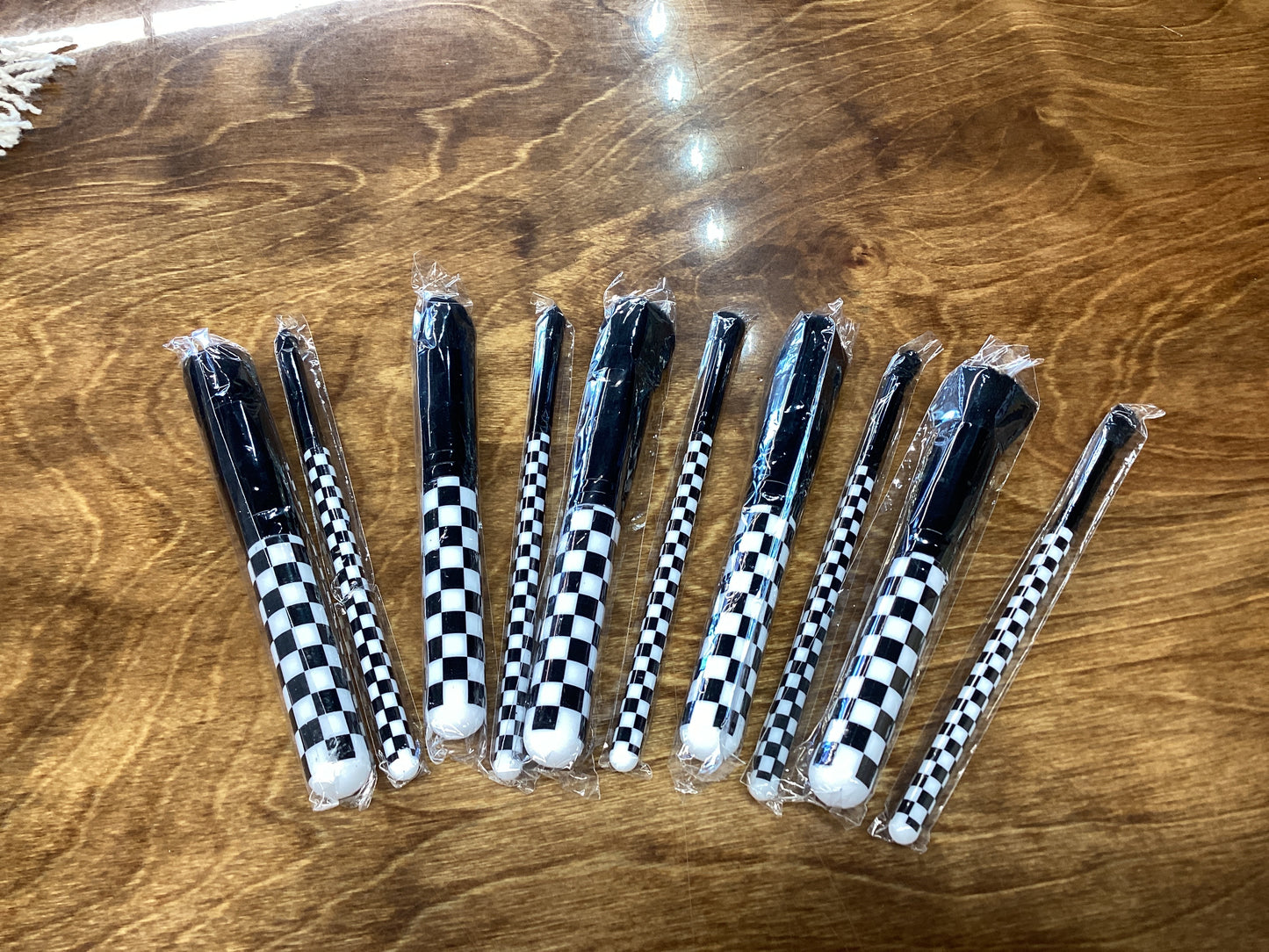 Black Check Make Up Brush Set