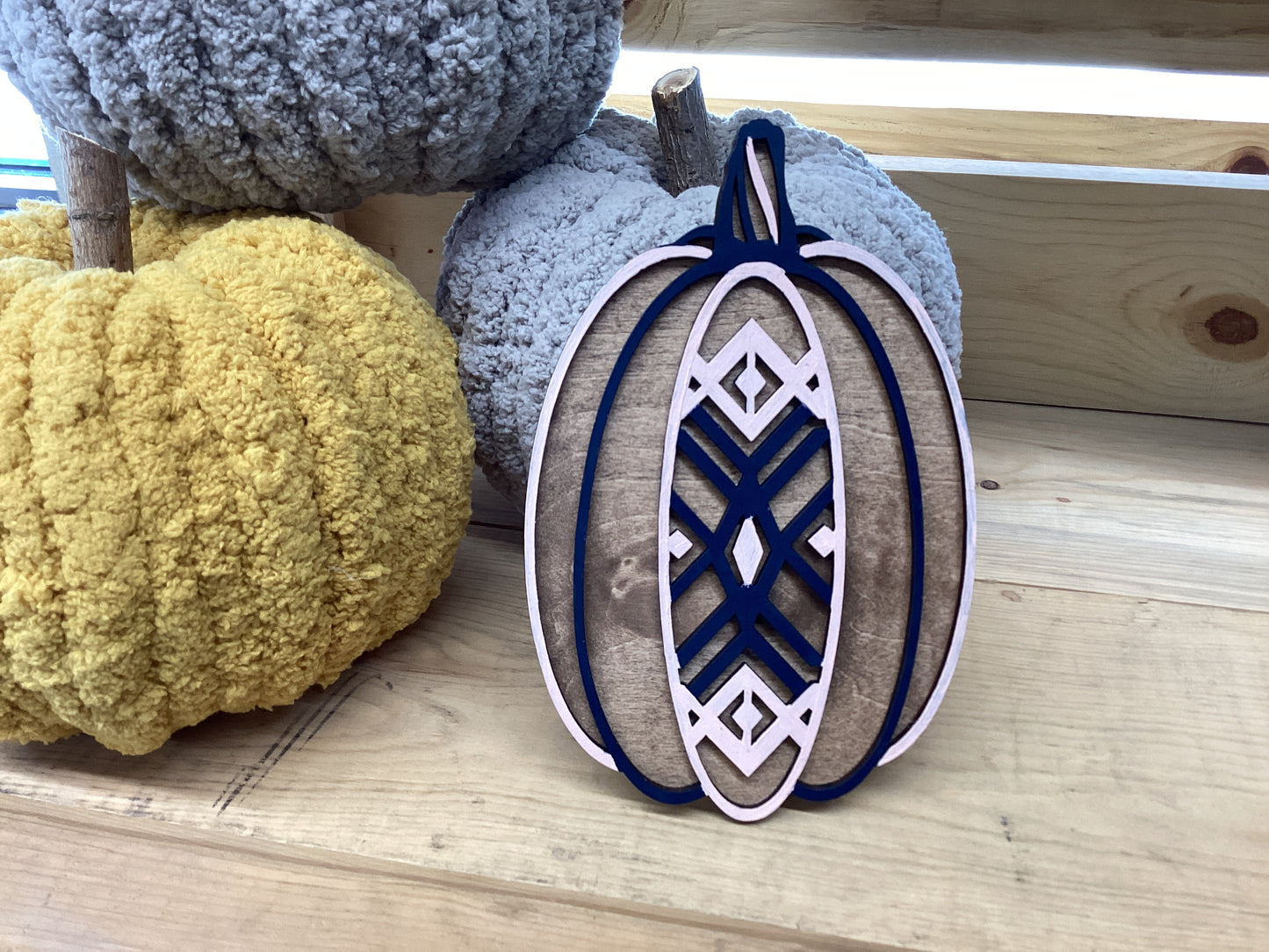 Navy and Pink Pumpkin
