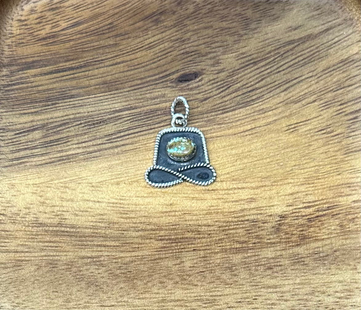 No. 8 Turquoise Hat Pendant