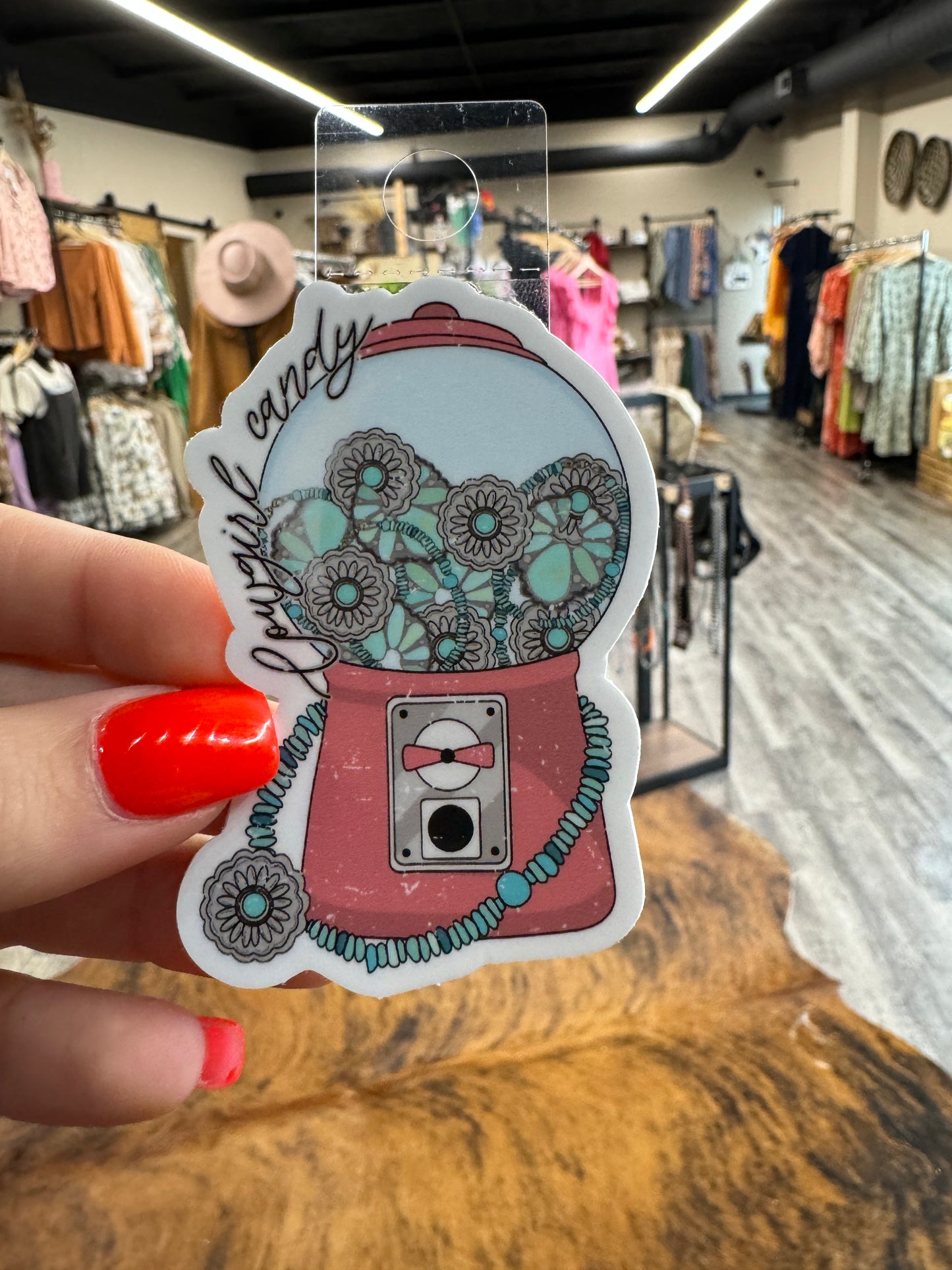 Turquoise Bubblegum Sticker