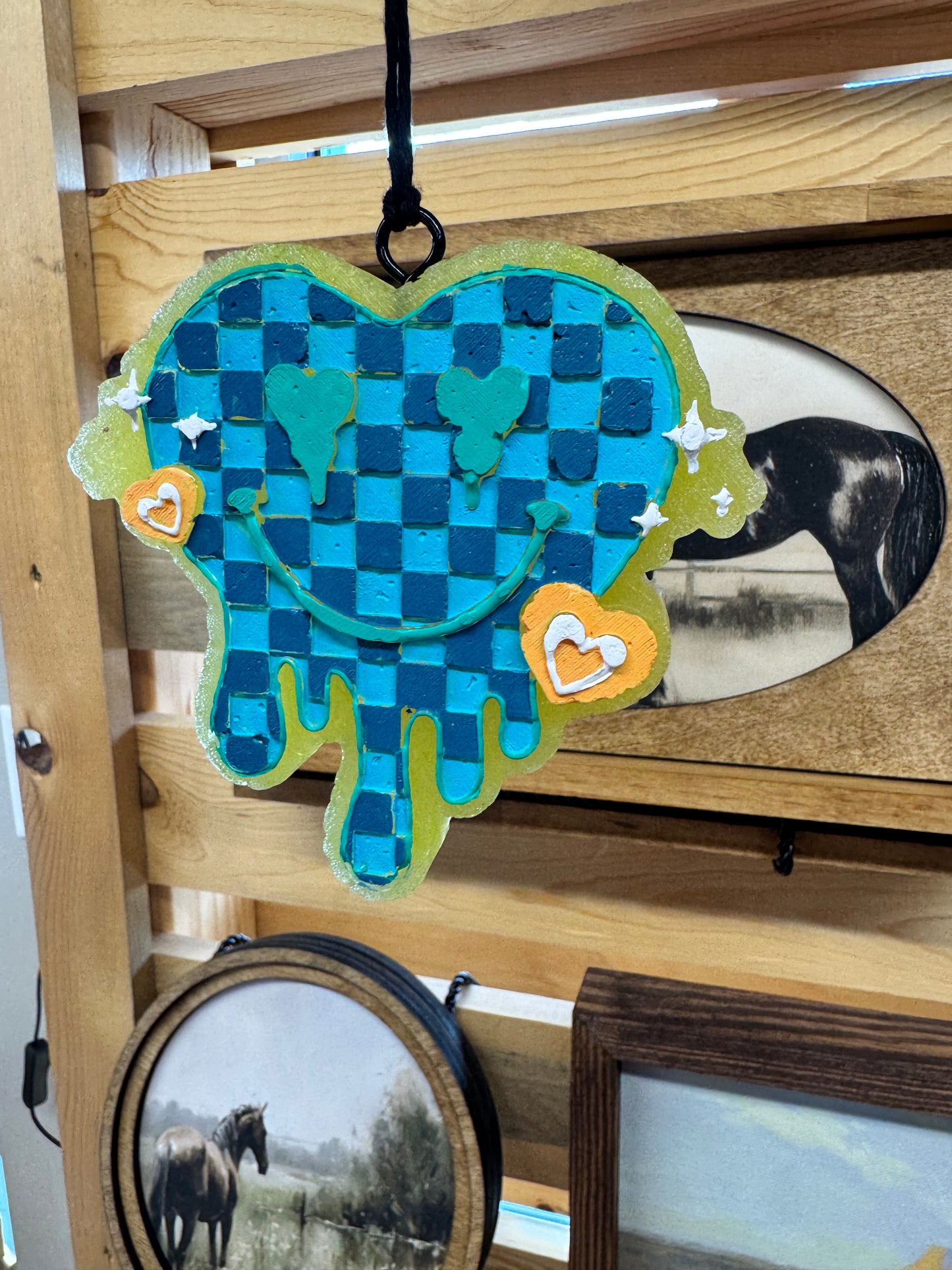 Checkered Heart Freshie