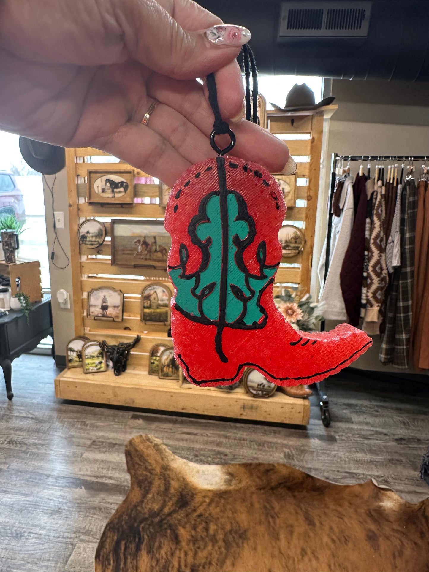 Red Cowboy Boot Freshie