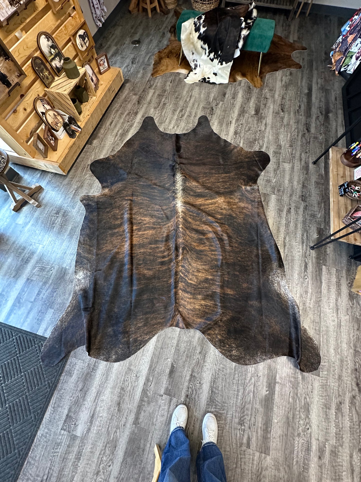 Brindle Dark Medium Cowhide Rug