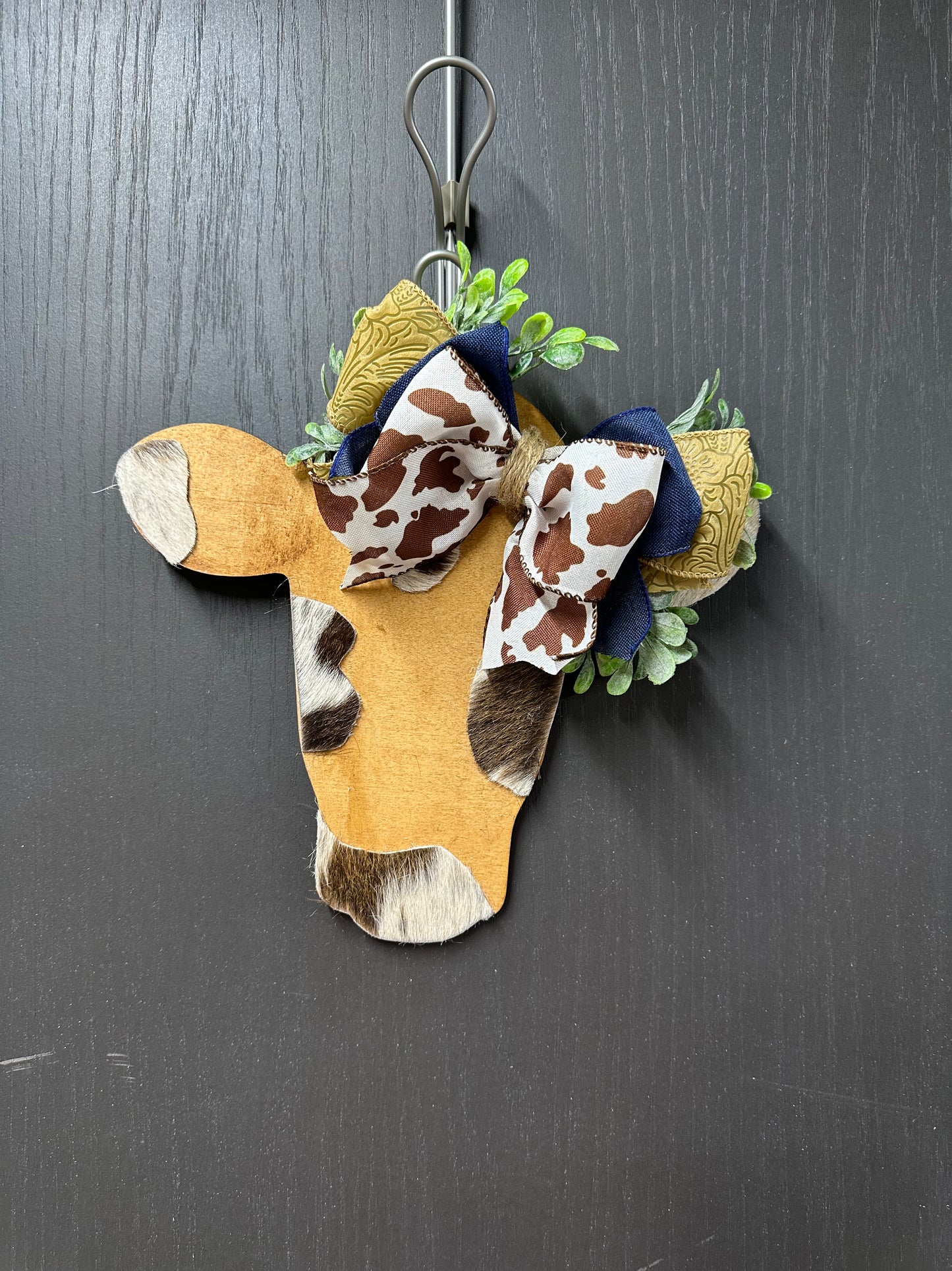 Brown Cow Head Decor