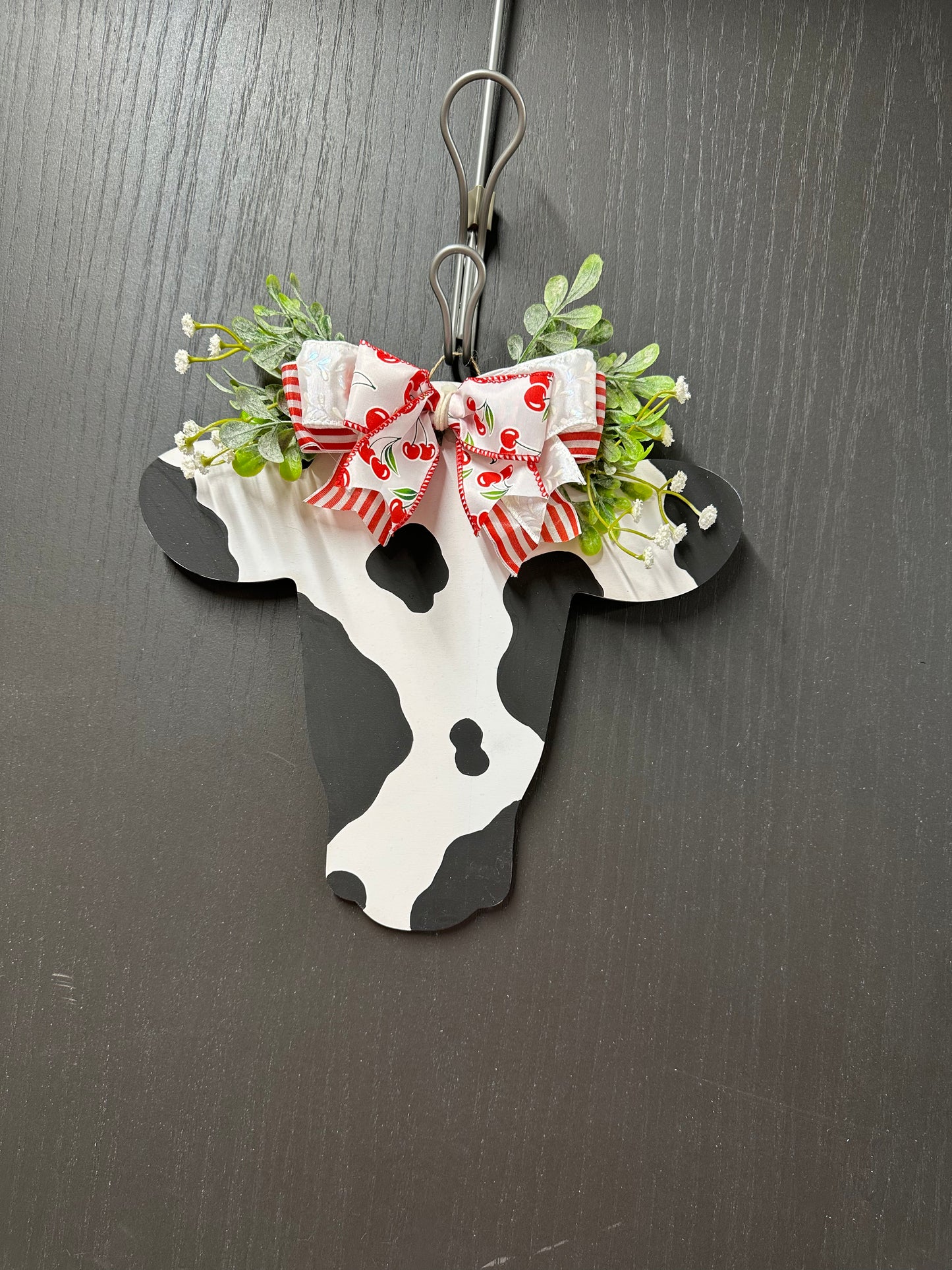 Cherry Cow Head Decor