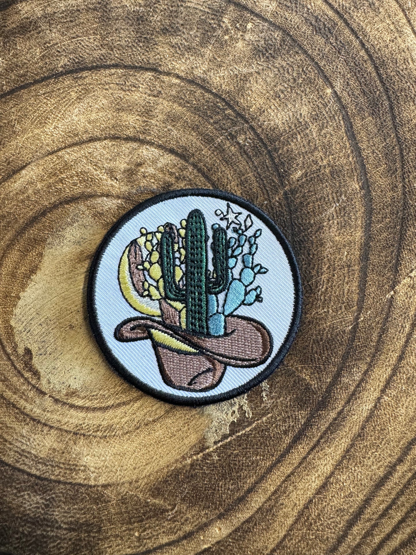 Round Cowboy Hat Patch