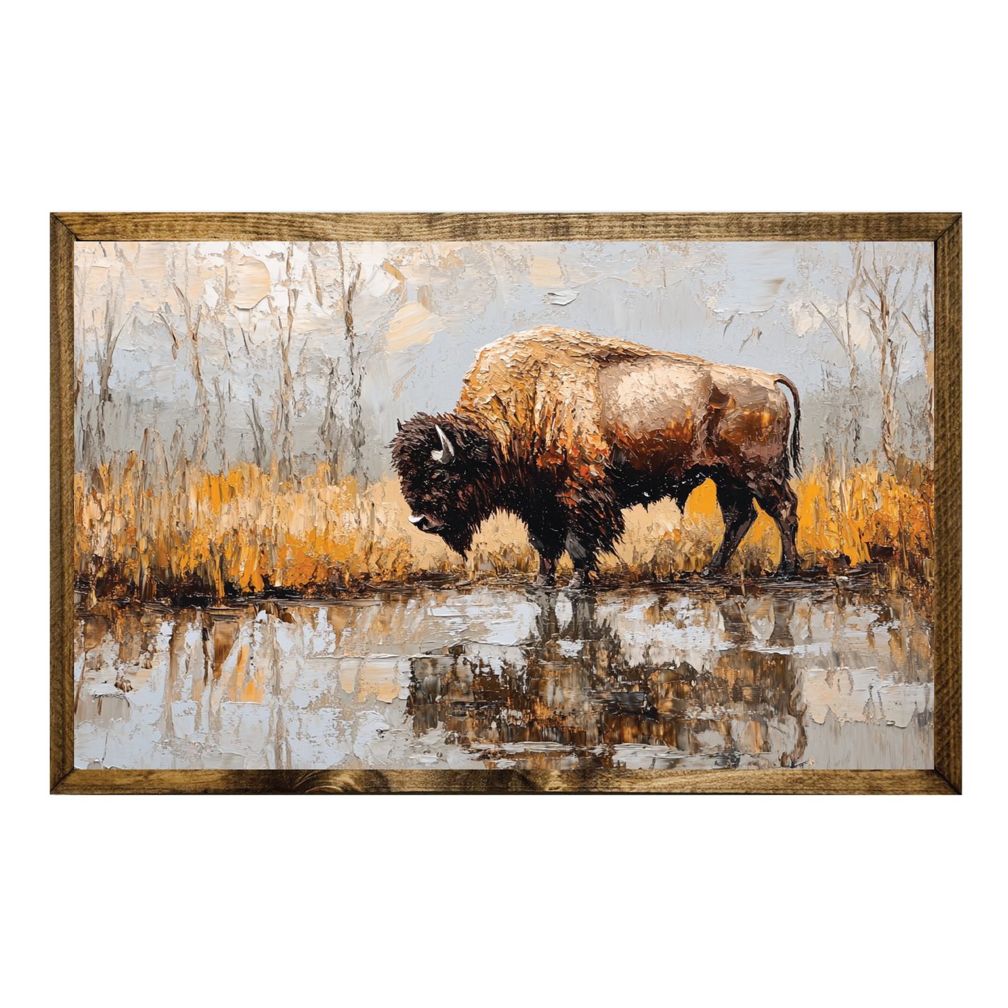 Bison by the Water Decor