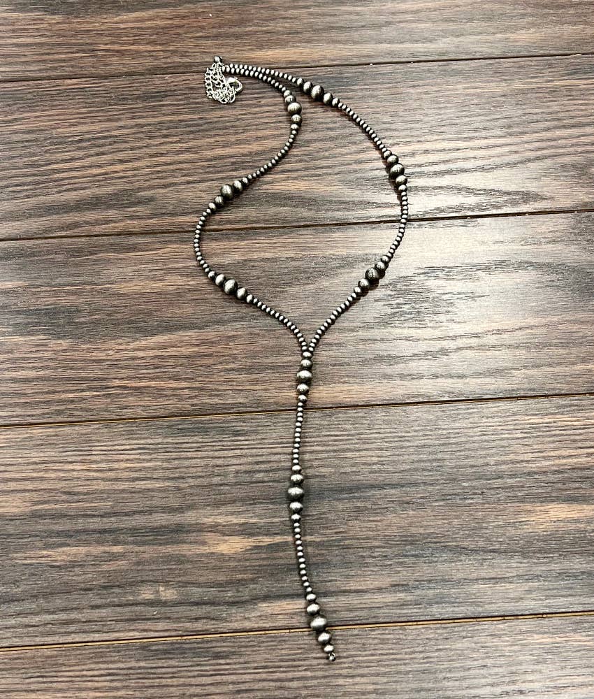 31" Clustered Navajo Bead Tassel Necklace