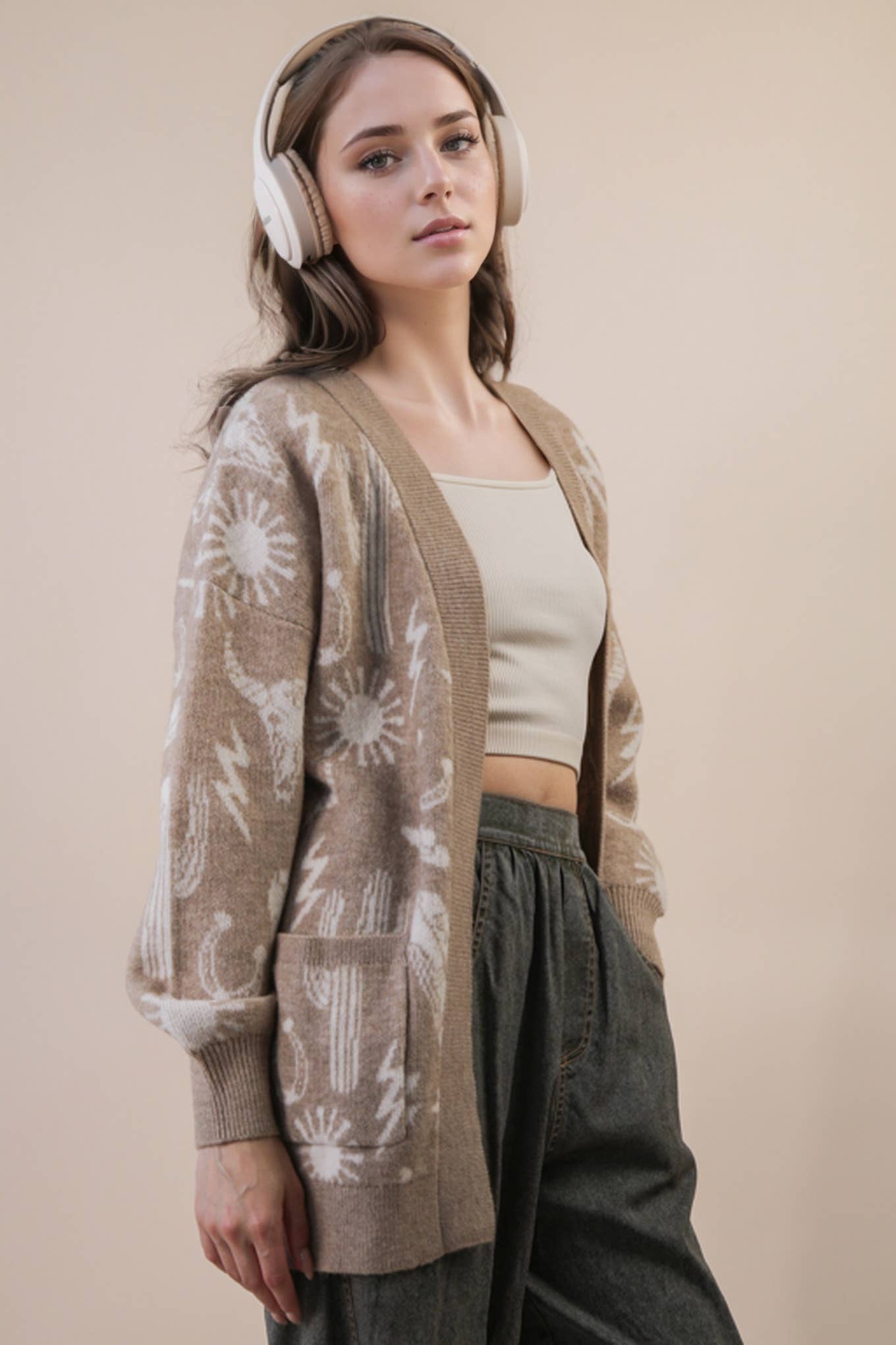 Oversized Western Cardigan