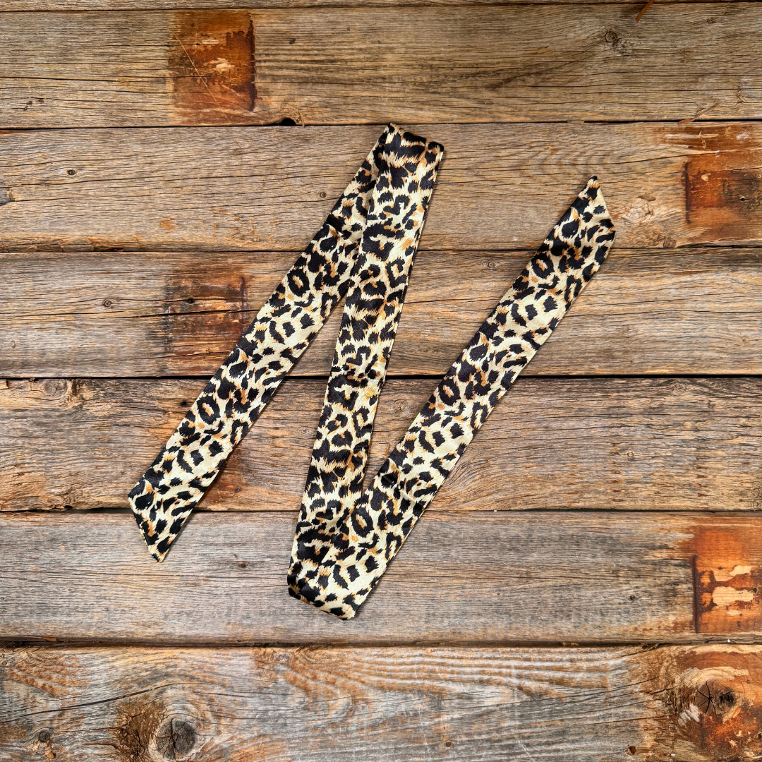 Tan Western Skinny Mini Wild Rag Scarf