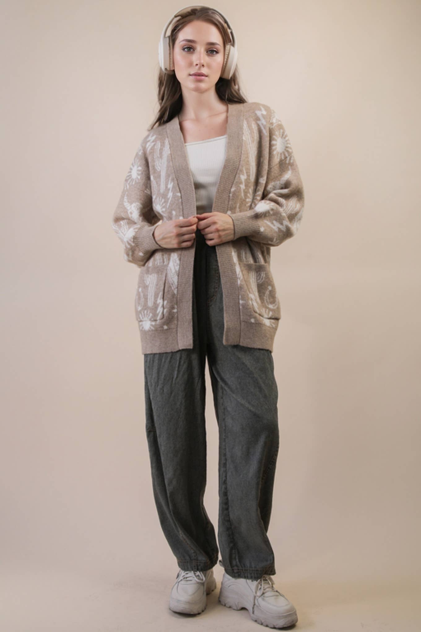 Oversized Western Cardigan
