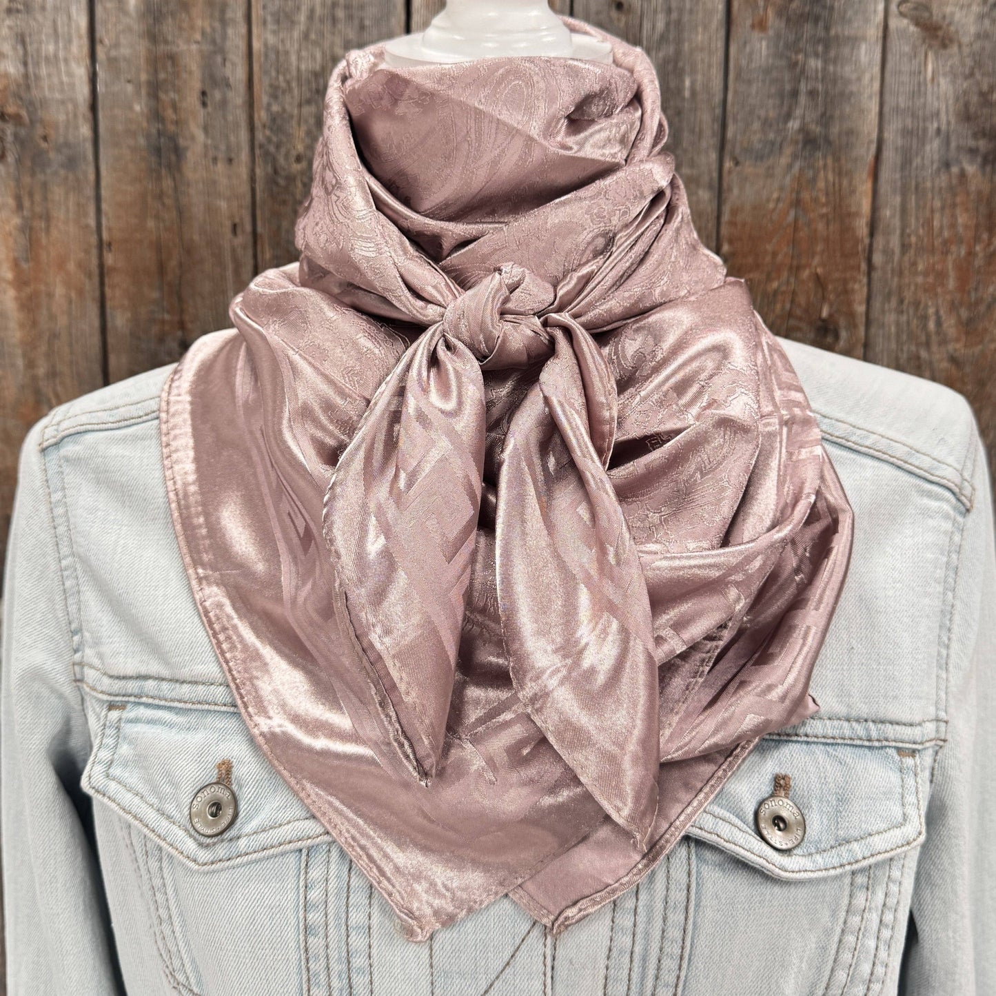 Tan Jacquard Wild Rag