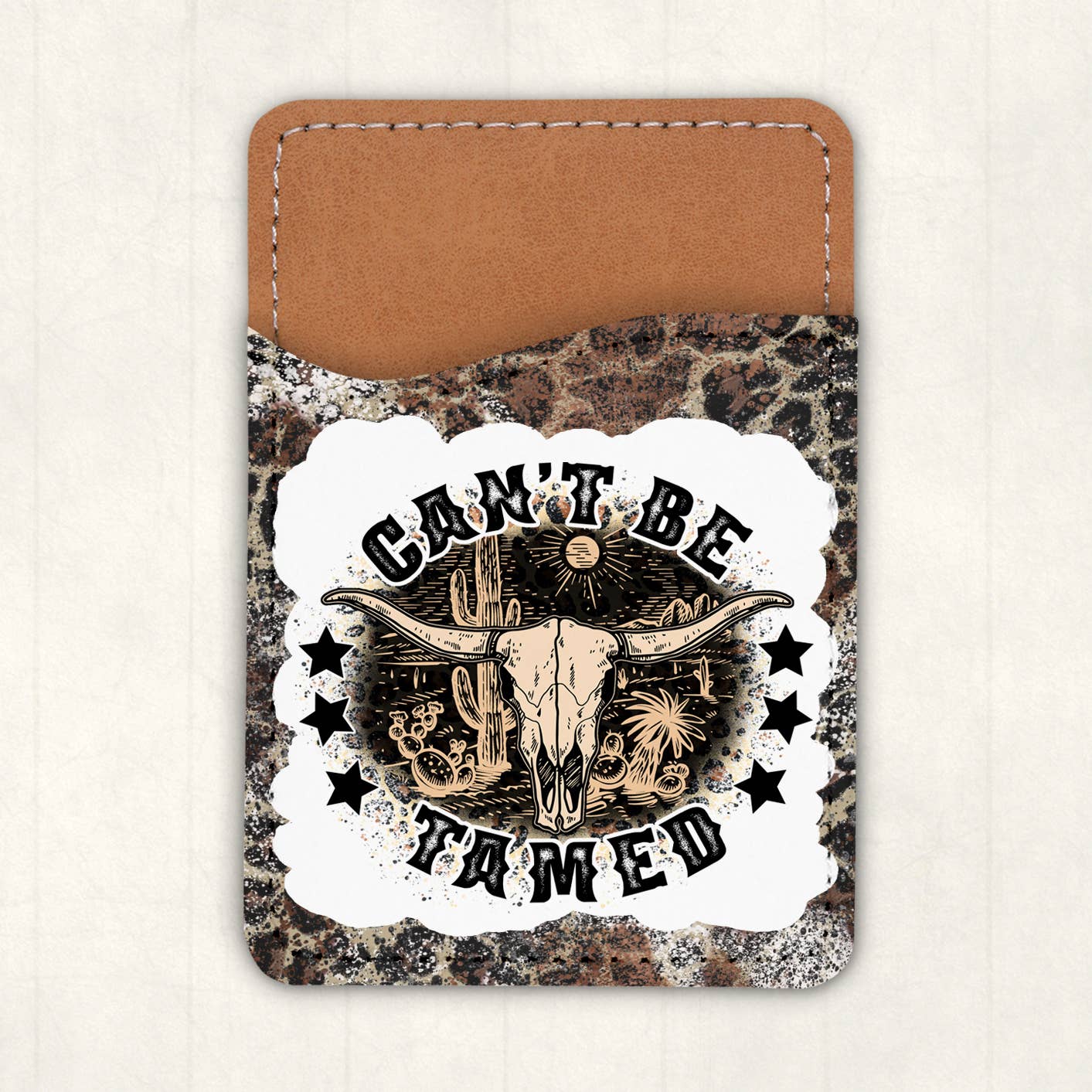 Can't Be Tamed Leopard Card Holder