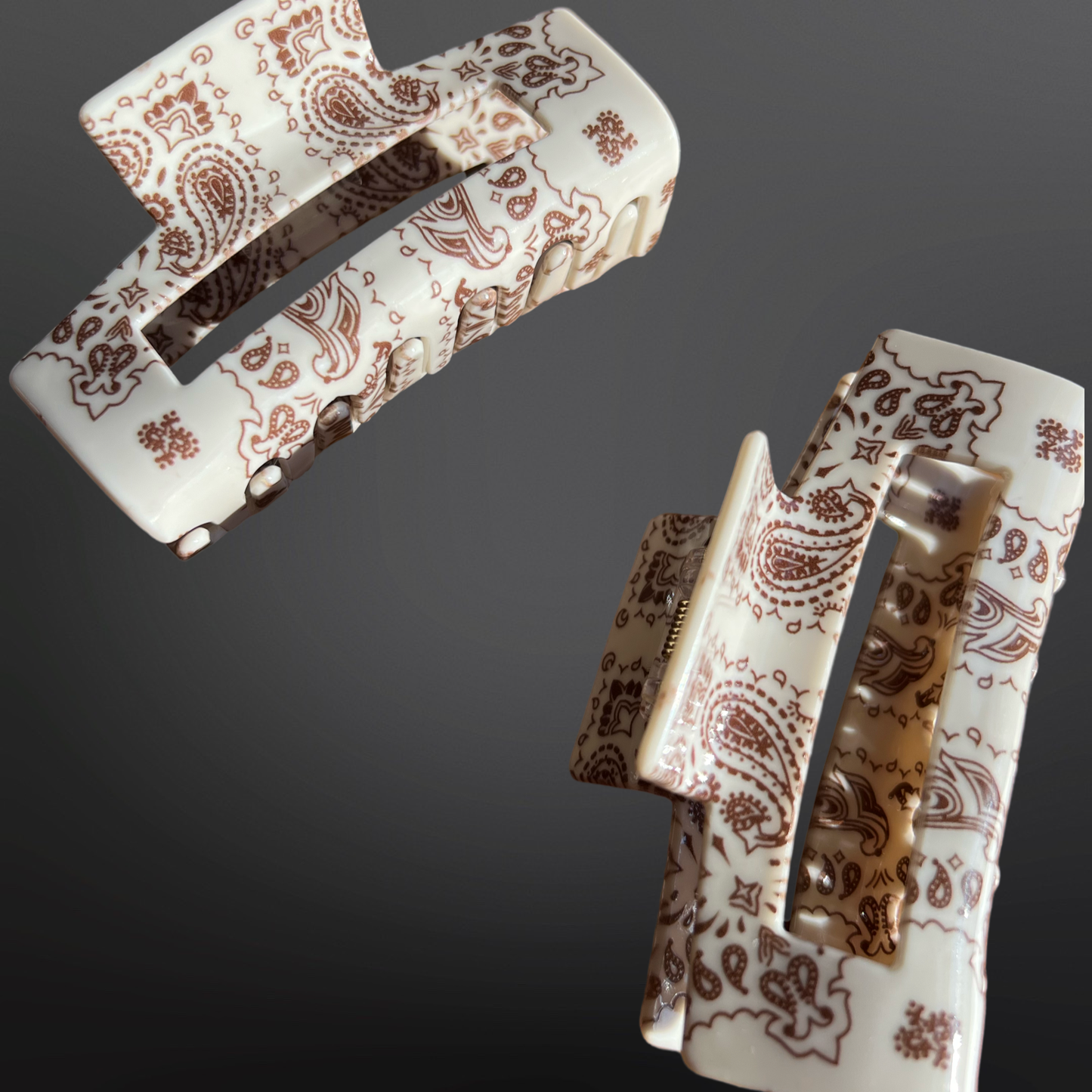 Western Paisley Claw Clip
