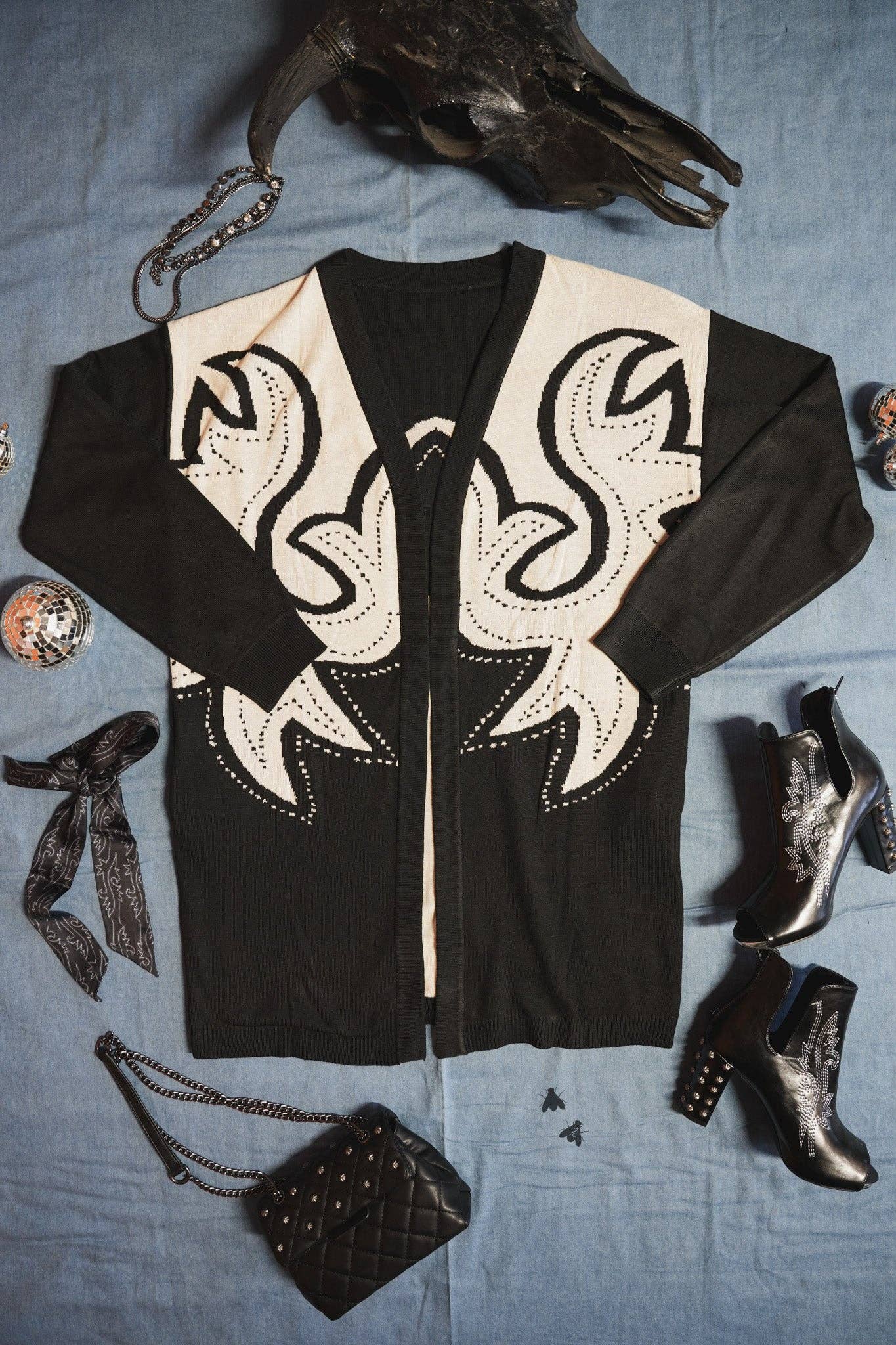 Saddle Swappin Reversible Cardigan