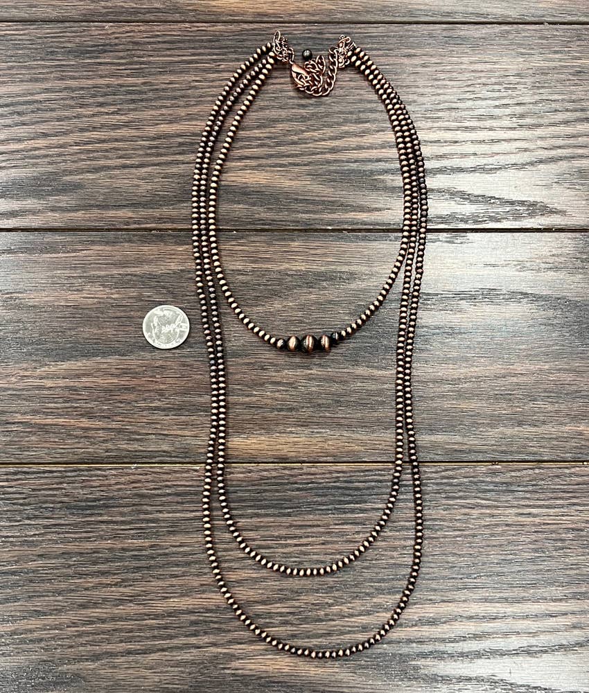 Handmade Copper Navajo Bead Necklace