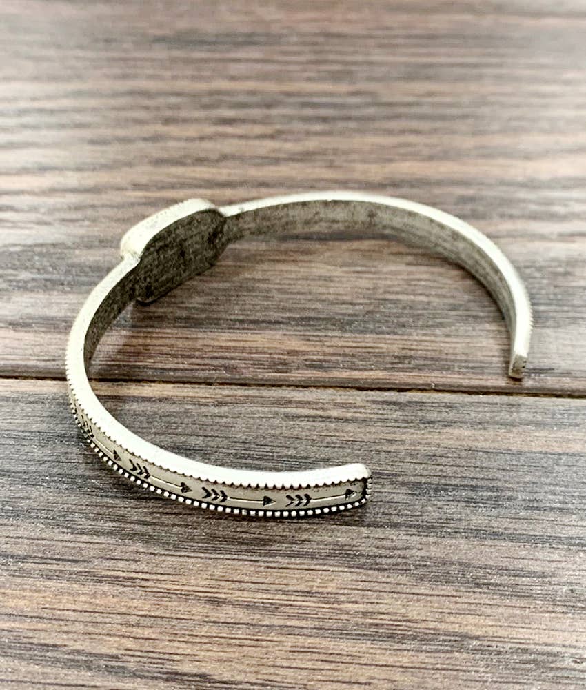 White Turquoise Cuff Bracelet