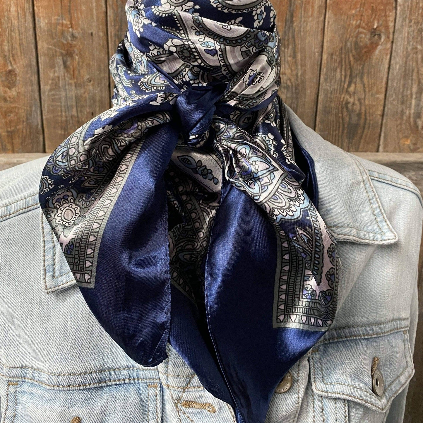 Blue Paisley Wild Rag