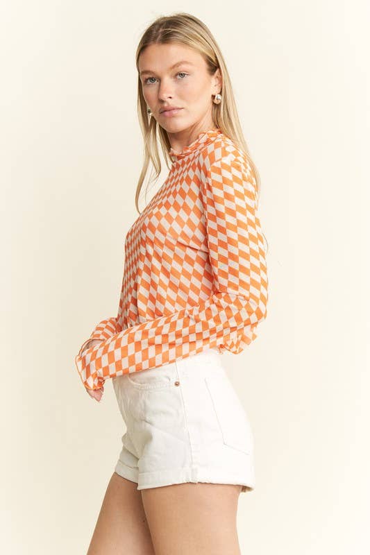 Checkered Mesh Top PS