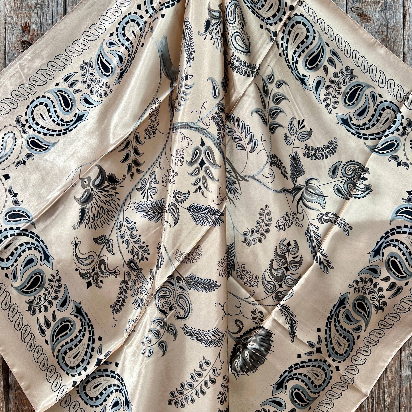 Pink & Silver Paisley Wild Rag
