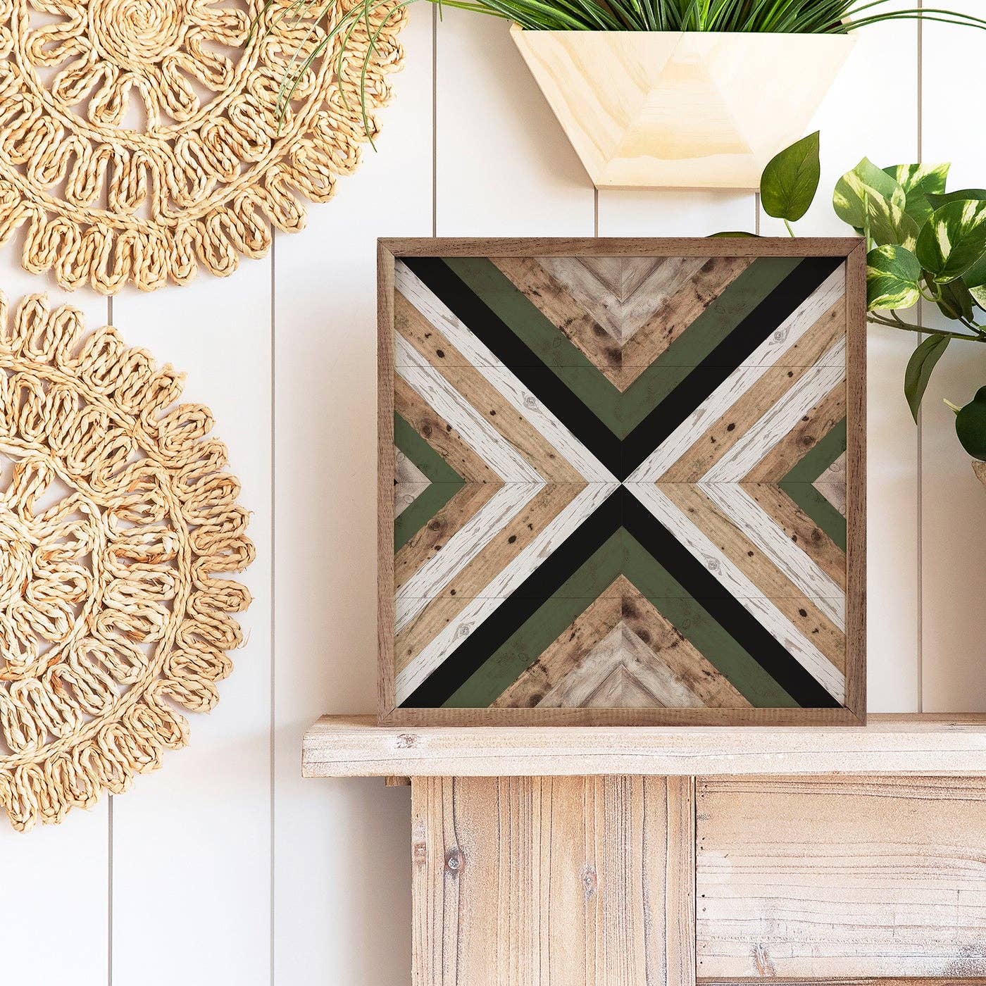 Pattern Diamond Green Sign