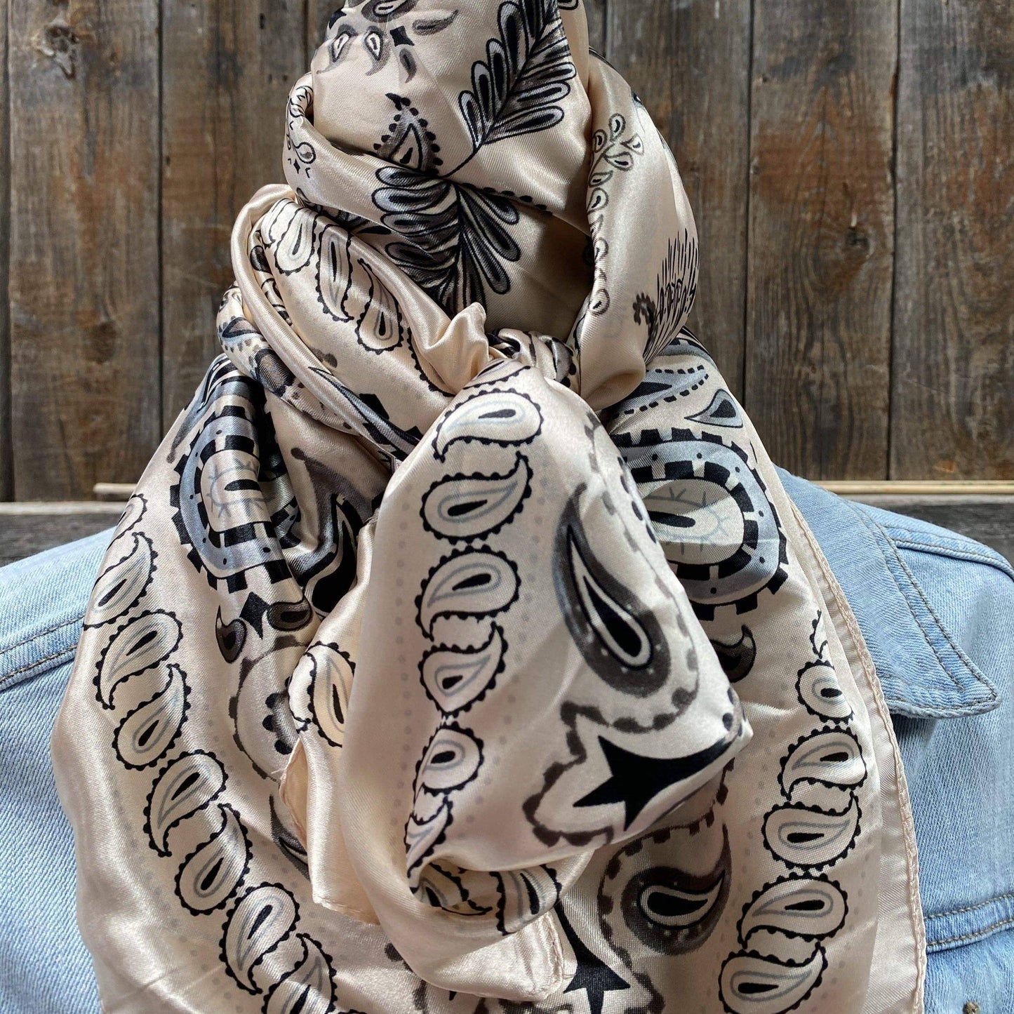 Pink & Silver Paisley Wild Rag
