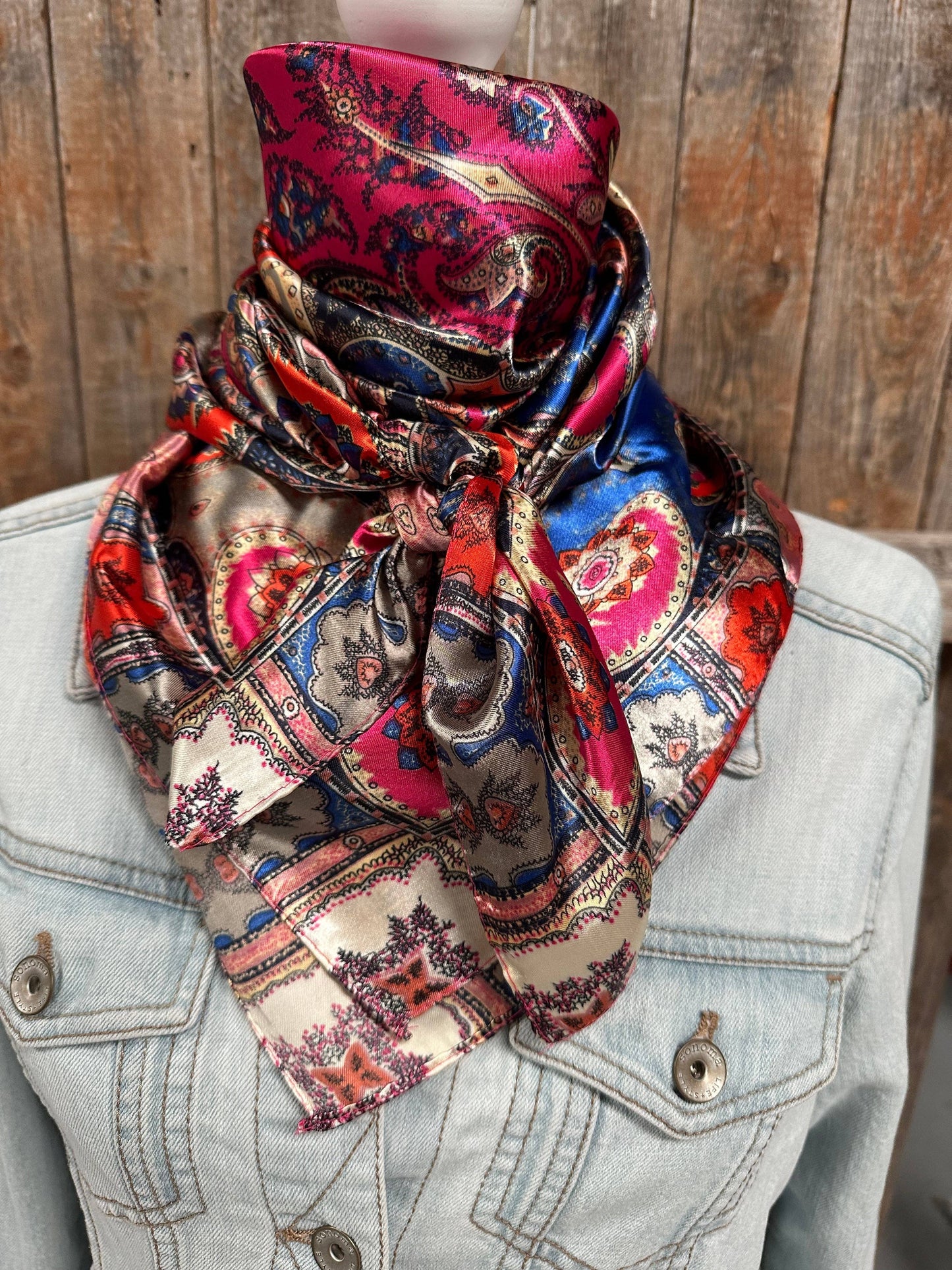 Hot Pink Paisley Wild Rag