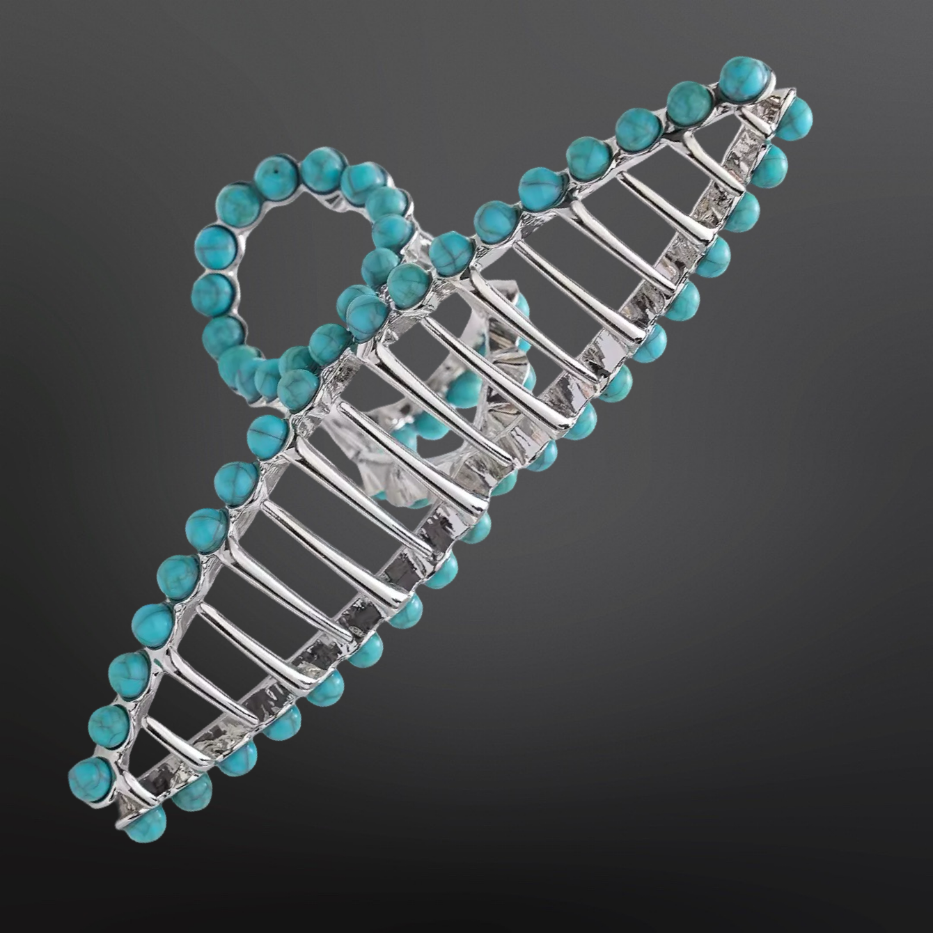 Faux Turquoise Claw Clip