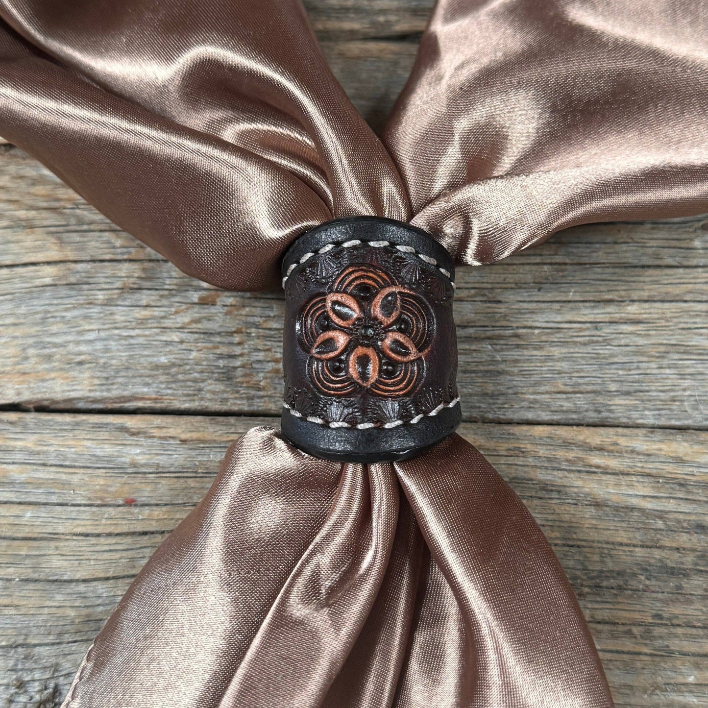 Tooled Leather Slides