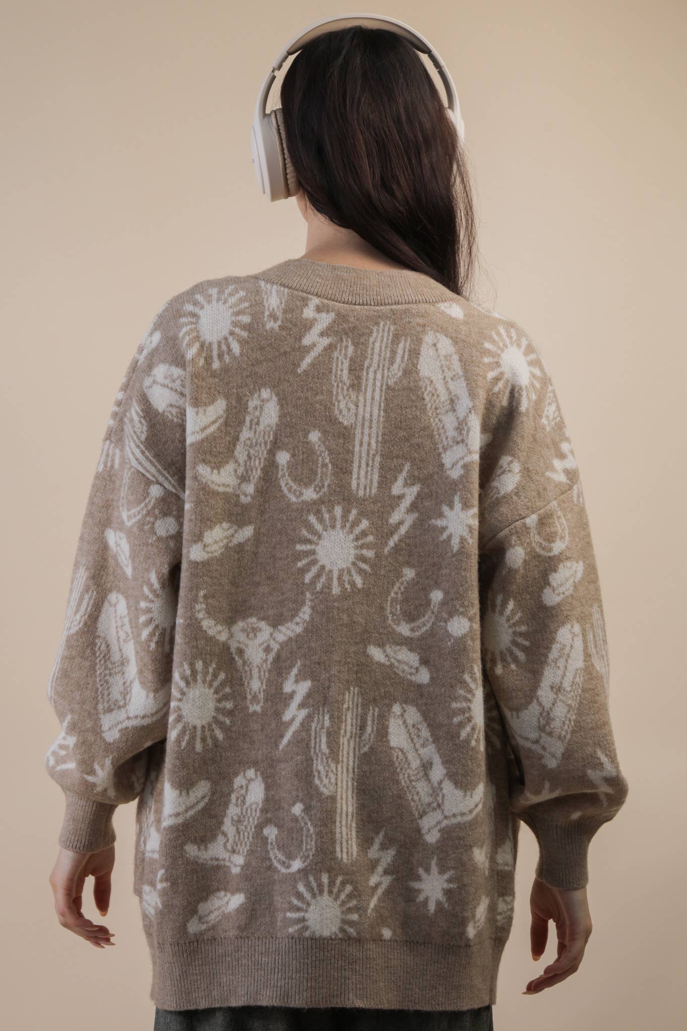 Oversized Western Cardigan