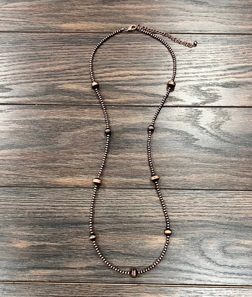 Handmade Rondelle Copper Navajo Bead Necklace