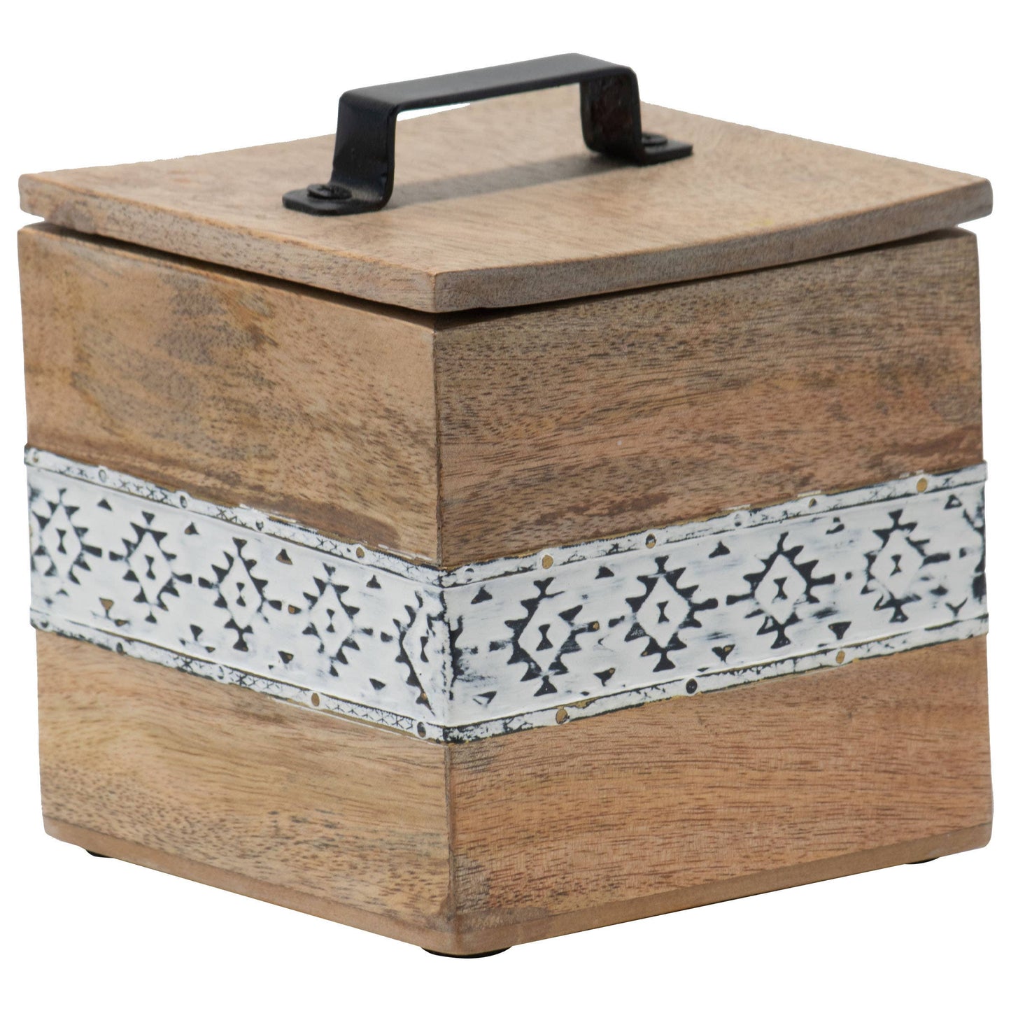 Amos Wood Jewelry Trinket Storage Box