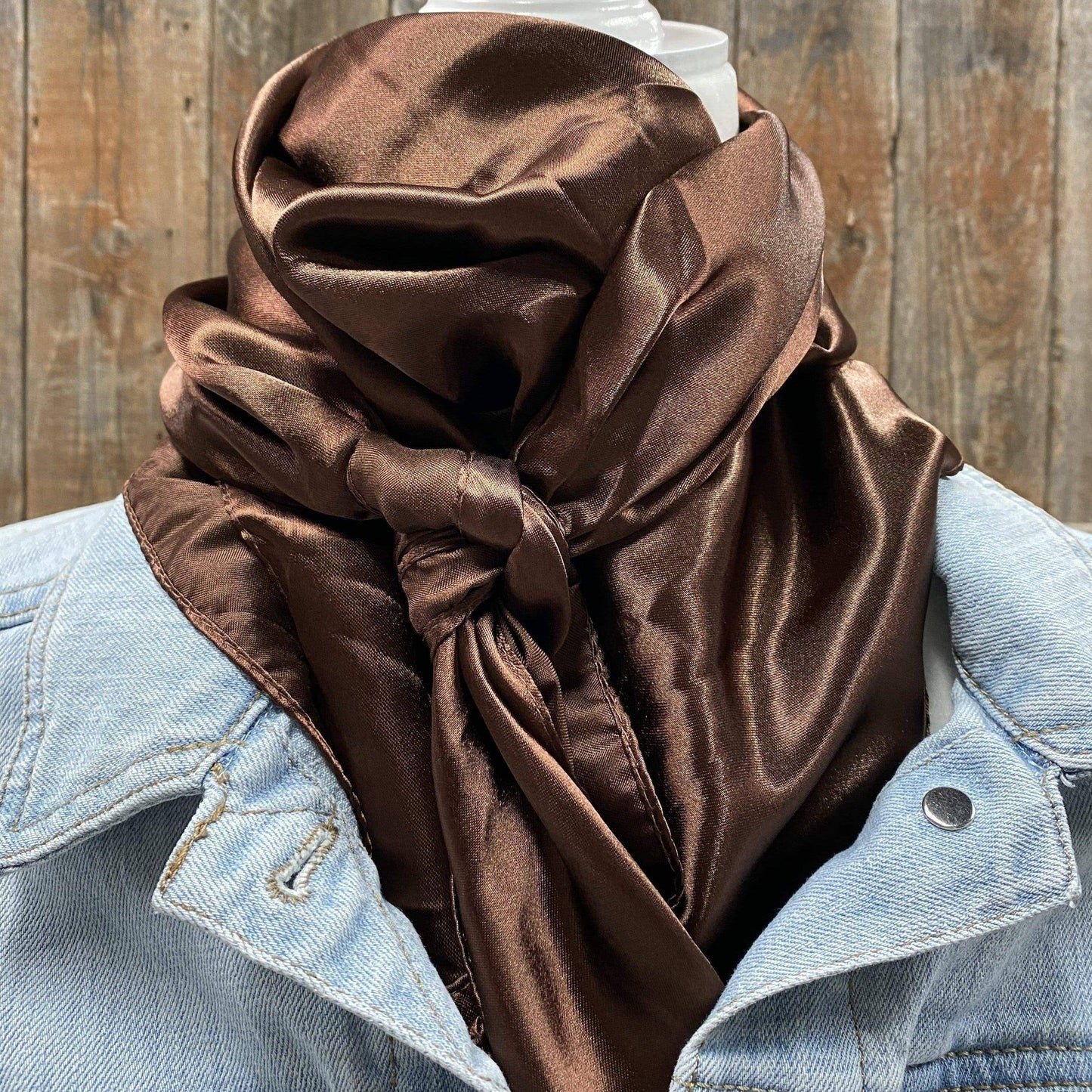 Solid Brown Wild Rag