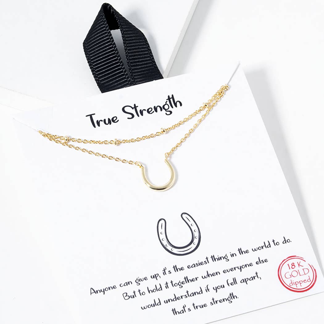 Horse Shoe Double Layer Necklace