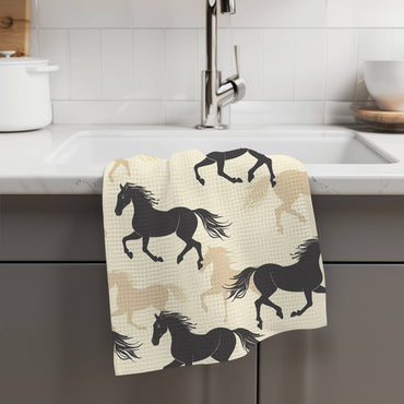 Horse Kitchen Towel Waffle