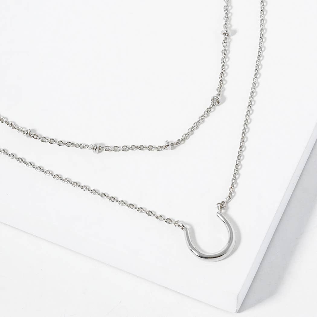 Horse Shoe Double Layer Necklace