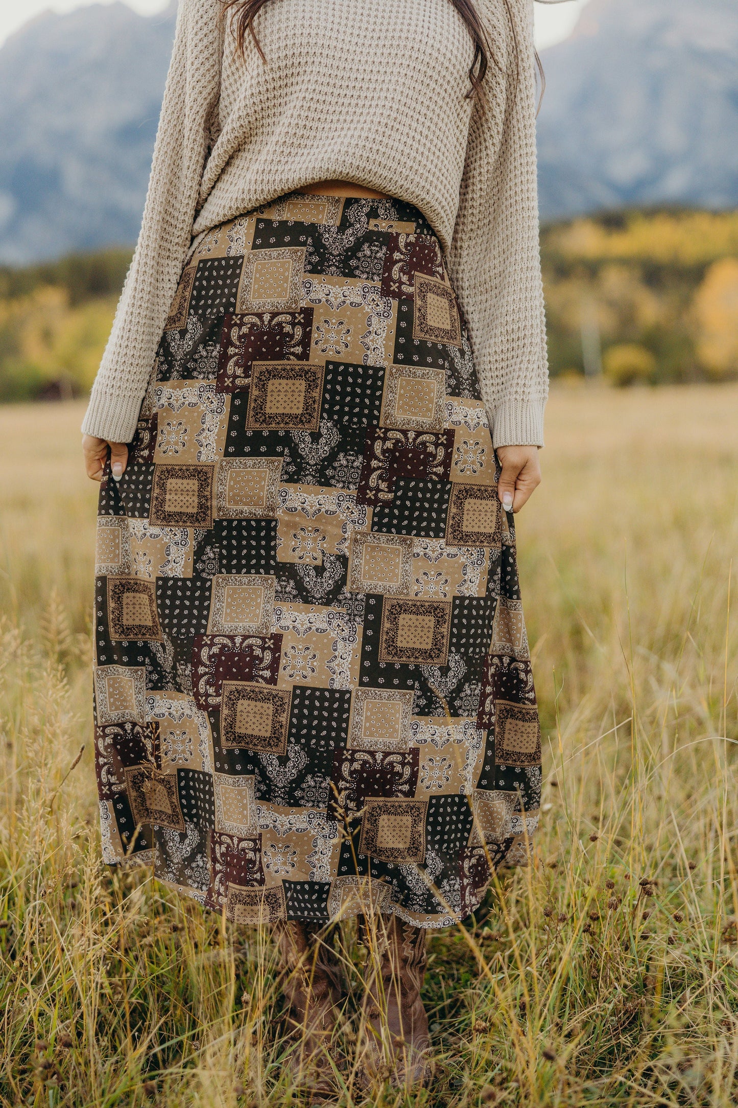 Boho Bandana A Line Skirt