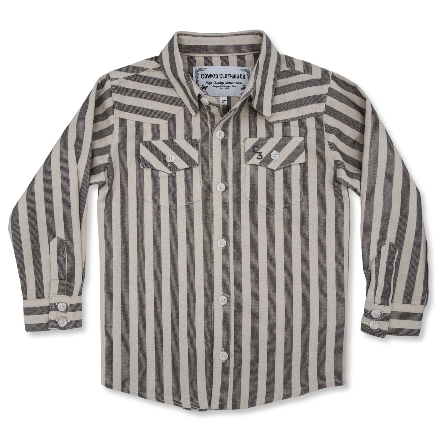 Simple Times Long Sleeve Flannel Onesie